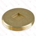 Heavy-Duty Brass Threaded Flush Cleanout Plug w/ Countersunk Square Head, 3-1/2" MIP