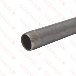 1-1/4" x 10ft Black Steel Pipe, Sch 40, NPT Threaded on Both Ends