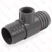 (Disc.) 2" x 2" x 1" PVC Barbed Insert Reducing Tee (Insert x Insert x FIPT).