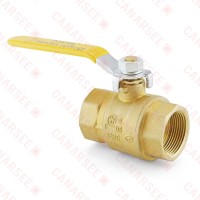1-1/4” FIP x FIP Threaded Brass Ball Valve, Full Port