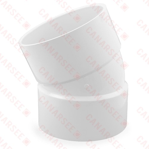 8" PVC DWV 22.5° Elbow