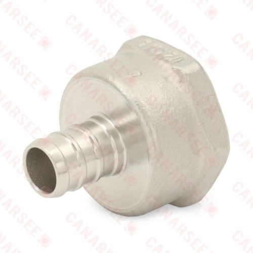 1/2" PEX x 3/4" Female Threaded Adapter, 304 St. Steel (Lead-Free)