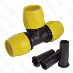 2" IPS Compression Tee for SDR-11 Yellow PE Gas Pipe