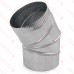 7" Galvanized 90° Adjustable Flue Elbow, 24 GA..