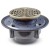 High-Capacity, Round PVC Shower Tile/Pan Drain w/ Brushed Bronze Strainer, 3" Hub