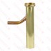 1-1/2" x 8", 22GA Trap-Ease Trap Primer Tailpiece w/ 1/2" (5/8" OD) Branch Outlet, Direct Connect, Rough Brass