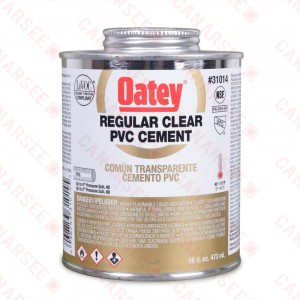 16 oz Regular-Body PVC Cement w/ Dauber, Clear