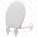 Bemis 3L2050T (White) 3" Lift Medic-Aid Plastic Round Toilet Seat w/ DuraGuard, Heavy-Duty