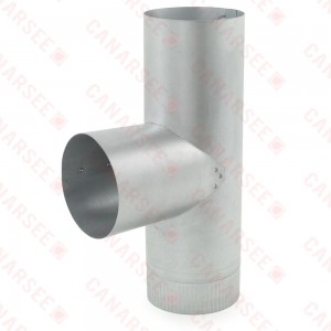 4" Galvanized Flue Tee, 12" Length, 26 GA..