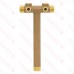 1" MPT x 10" Solid Brass Well Tank Tee (Lead-Free)