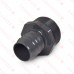 1-1/2" Barbed Insert x 2" Male NPT Threaded PVC Reducing Adapter, Sch 40, Gray