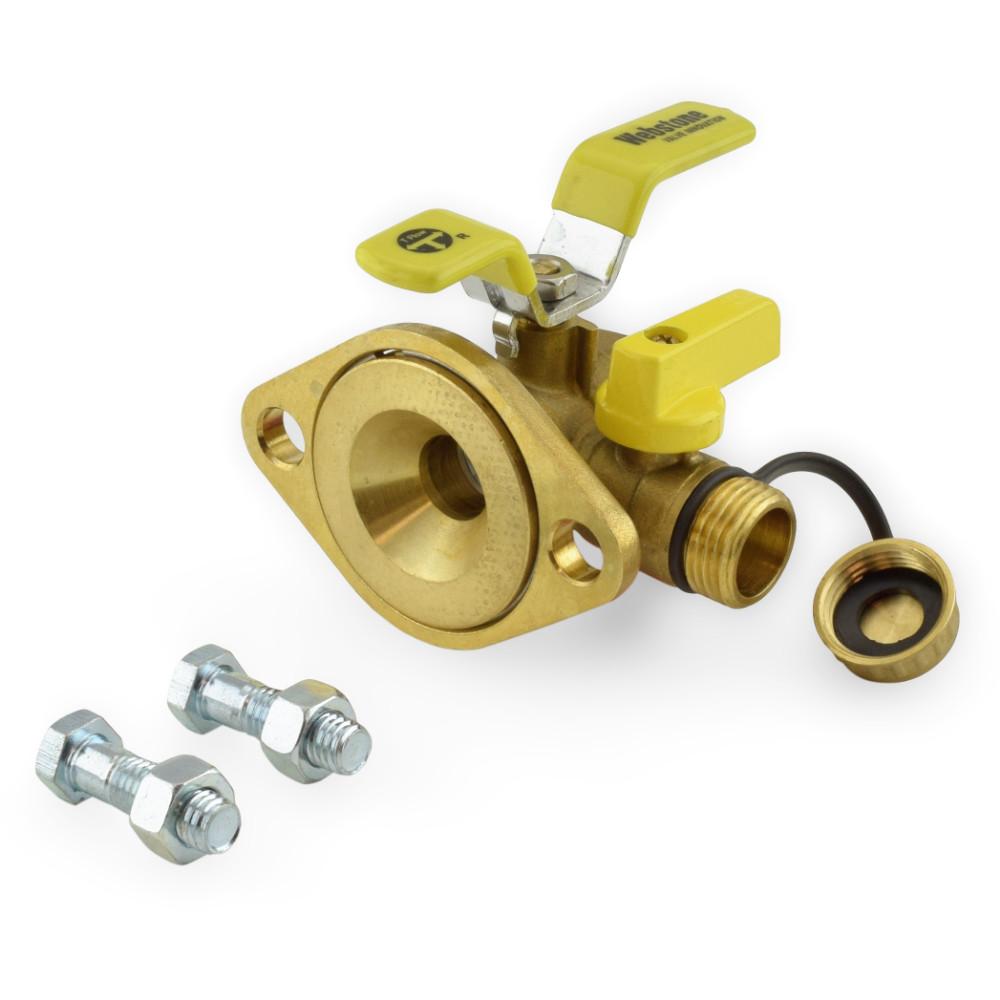 3/4in FPT Isolator Flange Valve w/ Drain & Rotating Flange | Heating ...