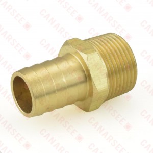 3/4” Hose Barb x 3/4” Male Threaded Brass Adapter