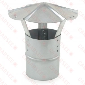 4" Galvanized Rain Cap (Shanty Cap), 26 GA..