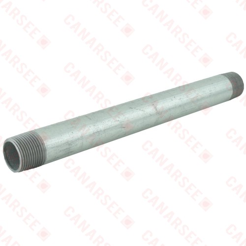 3/4” x 10” Galvanized Steel Pipe Nipple