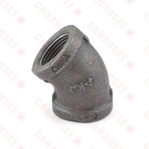 3/4" Black 45° Elbow (Imported)
