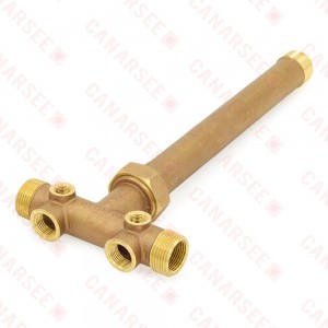 1" MPT x 13" Union Brass Well Tank Tee (Lead-Free)