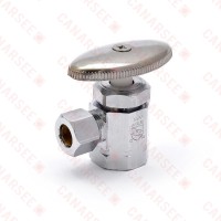 1/2” FIP x 3/8” OD Compression Angle Stop Valve (Multi-Turn), Lead-Free