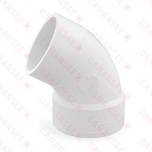 3" PVC DWV 60° Street Elbow