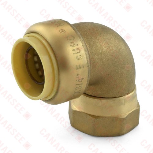3/4" Push To Connect x 3/4" FNPT Swivel Elbow, Lead-Free