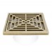 PVC Floor Drain w/ Square Nickel Bronze Strainer & Ring, 2" Hub x 3" Inside Fit