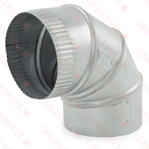 5" Galvanized 90° Adjustable Flue Elbow, 26 GA..