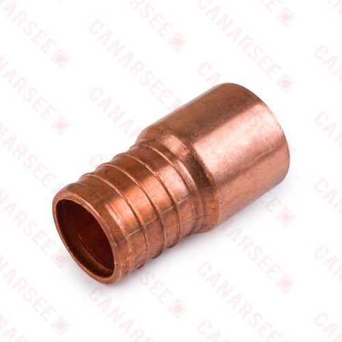 1" PEX x 3/4" Copper Pipe Adapter (Lead-Free Copper)