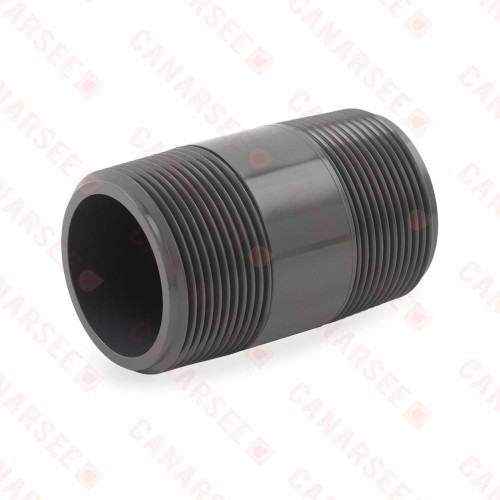 1-1/2" x 3" PVC (Sch. 80) Threaded Pipe Nipple