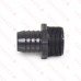 1-1/4" Barbed Insert x 1-1/2" Male NPT Threaded PVC Reducing Adapter, Sch 40, Gray