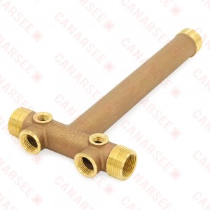 1" MPT x 10" Solid Brass Well Tank Tee (Lead-Free)