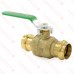 1" Press Brass Ball Valve w/ Waste Outlet, Full Port (Lead-Free)