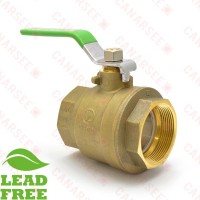 2” FIP x FIP Threaded Brass Ball Valve, Full Port (Lead-Free) 