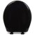 Bemis 200SLOWT (Black) Premium Plastic Soft-Close Round Toilet Seat