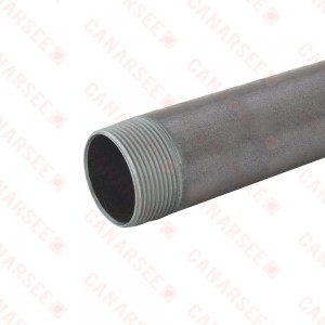 1-1/2" x 10ft Black Steel Pipe, Sch 40, NPT Threaded on Both Ends