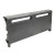 2ft Cast Iron Baseboard Radiator, Floor Standing, 10" H x 2-1/2" D x 24" W..