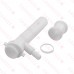 1-1/2" x 8" Flanged or Slip Joint Dishwasher Taipiece w/ 5/8" Hose Barb x 7/8" OD Outlet, White Plastic