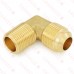 1/2" Flare x 3/8" MNPT Brass 90° Elbow