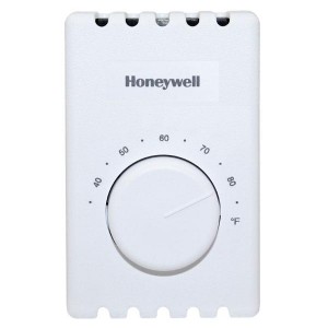 Honeywell T410B1004 T4398 Series Non Programmable Heat Only Thermostat, Settable 40 F to 80 F