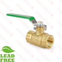 3/4” FIP x FIP Threaded Brass Ball Valve, Full Port (Lead-Free)