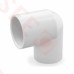 1-1/2" x 1-1/4" Barbed Insert 90° Reducing PVC Elbow, Sch 40, Gray