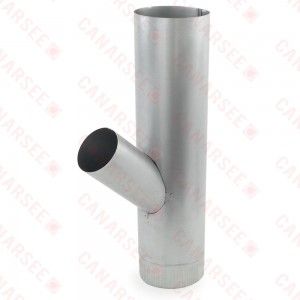 6" x 4" Galvanized Reducing Flue Wye, 24" Length, 24 GA..