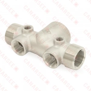 1-1/4" FPT x 1-7/8" Solid 304 Stainless Steel Well Tank Tee, Extension Type