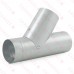 4" Galvanized Flue Wye, 12" Length, 26 GA..