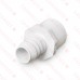 1" Barbed Insert x 1-1/4" Spigot (1" Socket) Nesting PVC Adapter, Sch 40, White