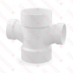 3" x 2" PVC DWV Double Sanitary Tee