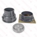 Standard Adjustable Cleanout Complete Assembly, Square, Nickel-Bronze, PVC 3" Hub