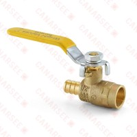 1/2” PEX x Sweat Brass Ball Valve, Full Port