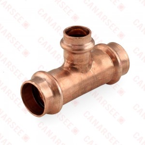 3/4" x 3/4" x 1/2" Press Copper Tee, Made in the USA