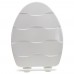 Bemis 133SLOW (White) Mayfair series Basket Weave Sculptured Wood Elongated Toilet Seat, Slow-Close