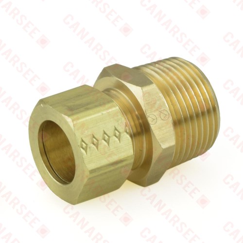 5/8" OD x 3/4" MIP Threaded Compression Adapter, Lead-Free